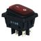 Кнопка (рокерный выключатель) пылевлагозащищённый 30A  220V 4pin (22X30)