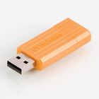 Флешка USB 8GB Verbatim Pin Stripe Orange