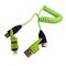 4in1 USB/TYPE C to Lightning/TYPE C для авто спиральный 