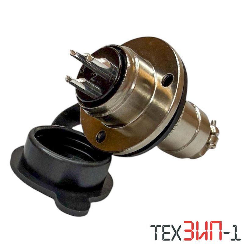 XS-20 AC-3pin комплект папа с фланцем и заглушкой + мама Разъем