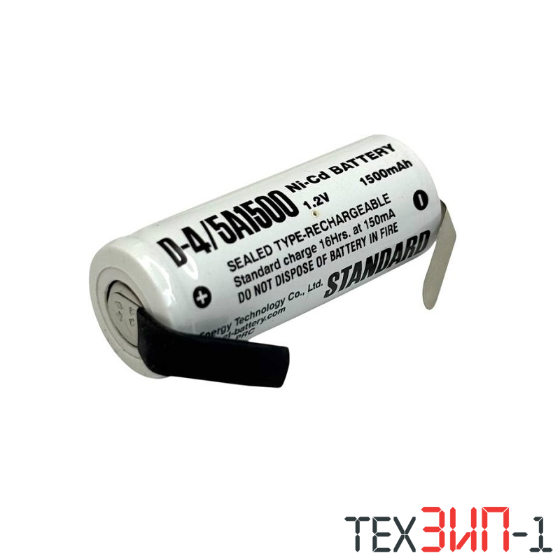4/5A1500 (1.2V,1500mAh) с выводами 42.1x16.8mm Ni-CD Аккумулятор