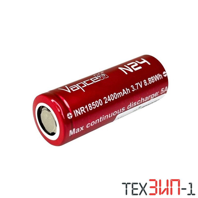 INR18500 RED (3.7V,2400mAh 5A) Vapcell Аккумулятор
