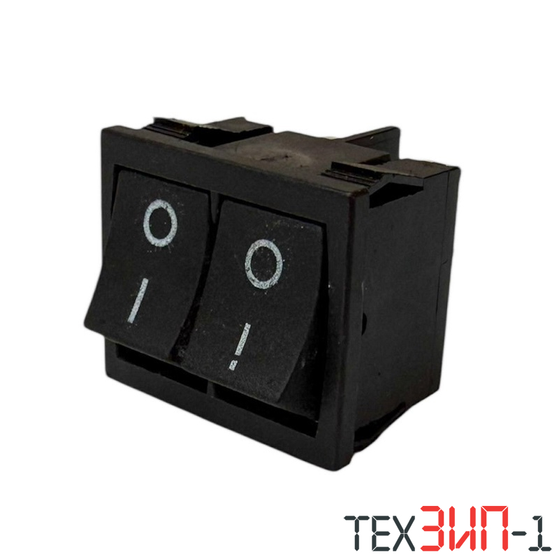 Кнопка сдвоенная SC-727(6A) 6 контактов (17X24) on-on