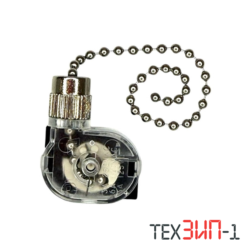 Переключатель с цепочкой для бра 3 A, 250 В, ON-OFF, радиус 12 см