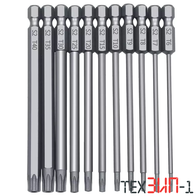 Набор бит Torx T6-T40 150мм 8шт